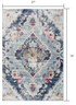 2' X 4' Blue Oriental Dhurrie Area Rug