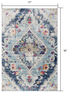 2' X 4' Blue Oriental Dhurrie Area Rug