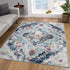 3' X 5' Blue Oriental Dhurrie Area Rug