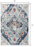 2' X 4' Blue Oriental Dhurrie Area Rug