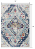 2' X 4' Blue Oriental Dhurrie Area Rug