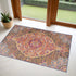 5’ X 8’ Rustic Orange Medallion Area Rug