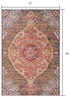 5’ X 8’ Rustic Orange Medallion Area Rug