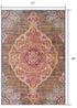 5’ X 8’ Rustic Orange Medallion Area Rug