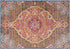 5’ X 8’ Rustic Orange Medallion Area Rug