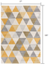 9' X 12' Yellow Geometric Area Rug