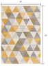 9' X 12' Yellow Geometric Area Rug