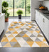 9' X 12' Yellow Geometric Area Rug