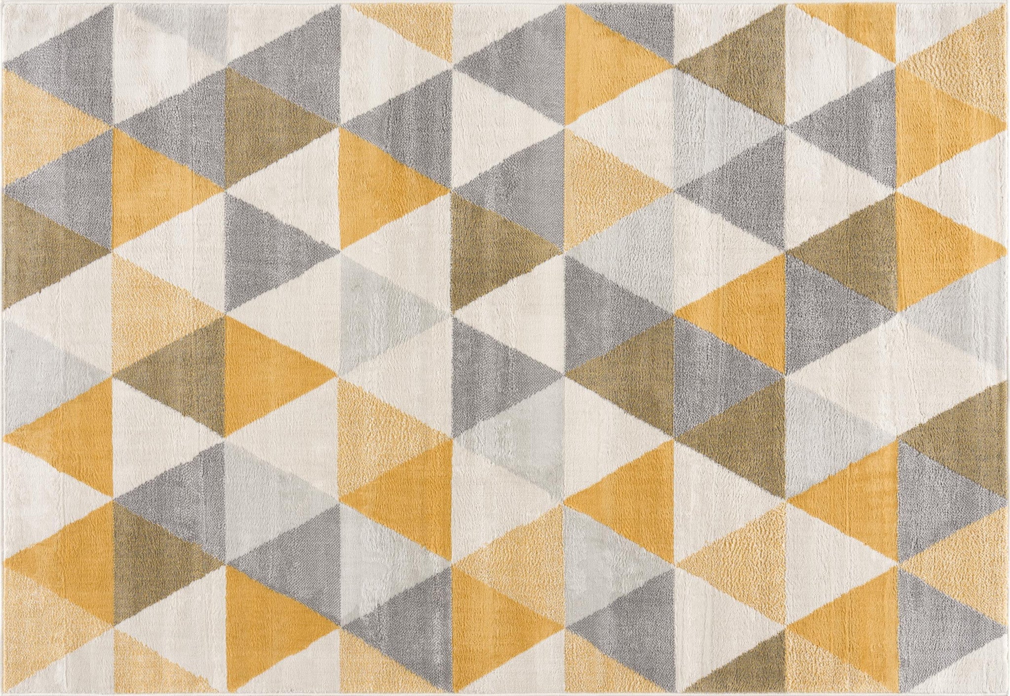 9' X 12' Yellow Geometric Area Rug