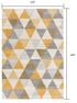 9' X 12' Yellow Geometric Area Rug