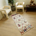 2' X 4' Cream Damask Area Rug