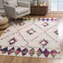 2' X 4' Cream Damask Area Rug