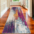 10' Magenta Abstract Dhurrie Runner Rug