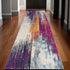 10' Magenta Abstract Dhurrie Runner Rug