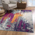 10' Magenta Abstract Dhurrie Runner Rug