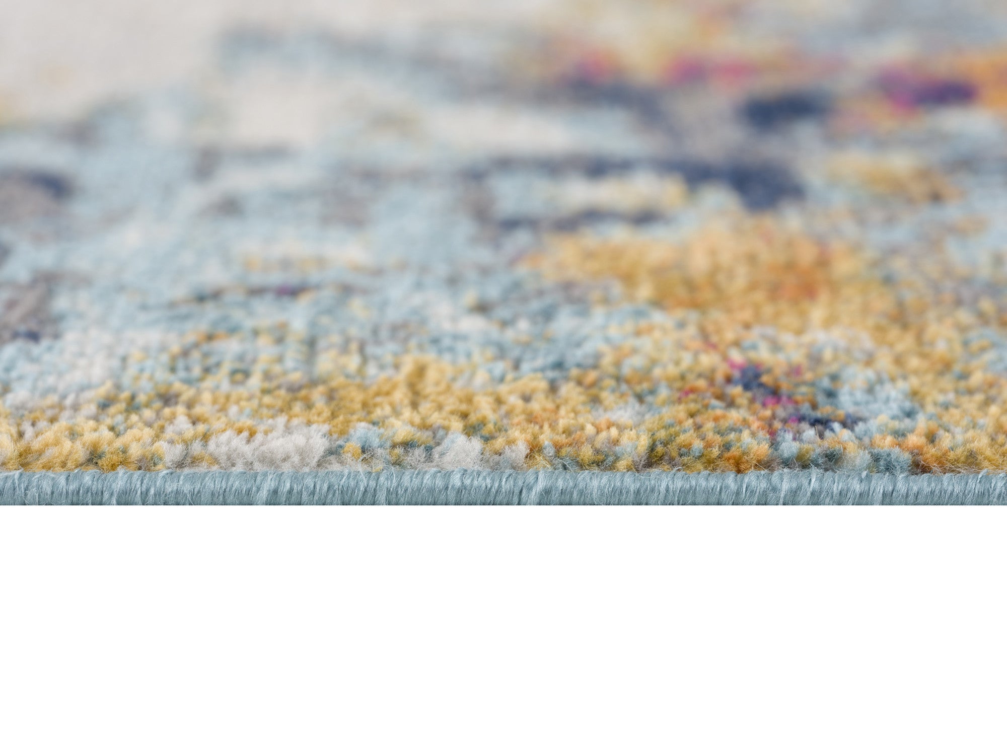 4' x 6' Teal and Gold Abstract Area Rug