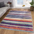 2’ X 5’ Multicolor Irregular Striped Area Rug