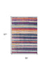 2’ X 10’ Multicolor Irregular Stripe Boho Runner Rug