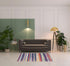 2’ X 10’ Multicolor Irregular Stripe Boho Runner Rug