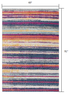 2’ X 5’ Multicolor Irregular Striped Area Rug