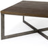 34" Brown Solid Wood Square Coffee Table