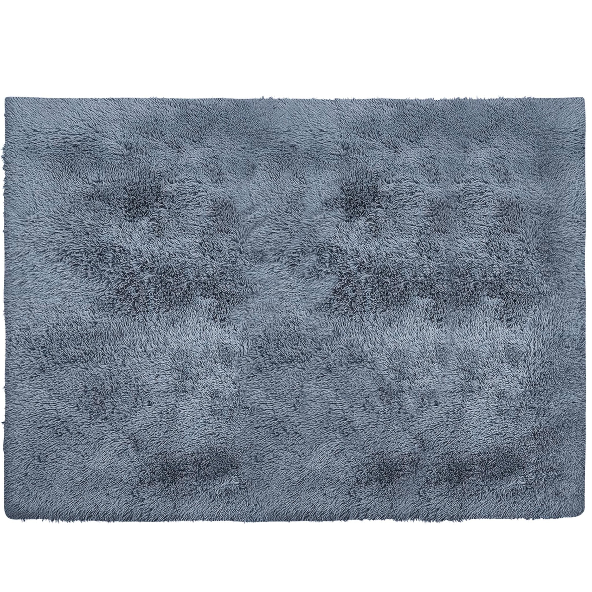 5' X 7' Gray Shag Non Skid Area Rug