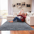 5' X 7' Gray Shag Non Skid Area Rug