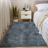 4' X 5' Gray Shag Power Loom Non Skid Area Rug