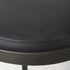 35" Black Iron Backless Bar Chair