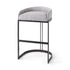 30" Gray And Black Low Back Bar Height Bar Chair