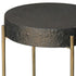 24" Brass And Black Iron Round End Table