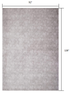 5’ X 8’ Gray Distressed Diamonds Area Rug