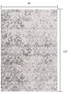 5' X 8' Cream Toile Power Loom Area Rug