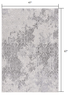 4’ X 6’ Cream And Gray Tinted Ogee Pattern Area Rug