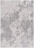 4’ X 6’ Cream And Gray Tinted Ogee Pattern Area Rug