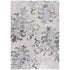 6' X 9' Blue Damask Power Loom Area Rug