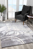 6' X 9' Gray Abstract Power Loom Area Rug