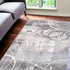 6' X 9' Gray Abstract Power Loom Area Rug