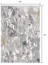 8' X 10' Gray Abstract Power Loom Area Rug