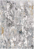 5' X 7' Gray Abstract Power Loom Area Rug