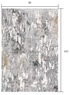 5' X 7' Gray Abstract Power Loom Area Rug