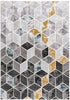 6' X 9' Gray Geometric Power Loom Area Rug