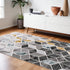 6' X 9' Gray Geometric Power Loom Area Rug