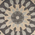 4’ Round Gray Floral Bloom Area Rug