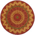 4’ Round Orange Decorative Area Rug