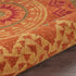 4’ Round Orange Decorative Area Rug