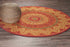 4’ Round Orange Decorative Area Rug