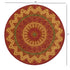 4’ Round Orange Decorative Area Rug