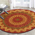 4’ Round Orange Decorative Area Rug