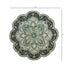 4’ Round Blue Ornate Medallion Area Rug